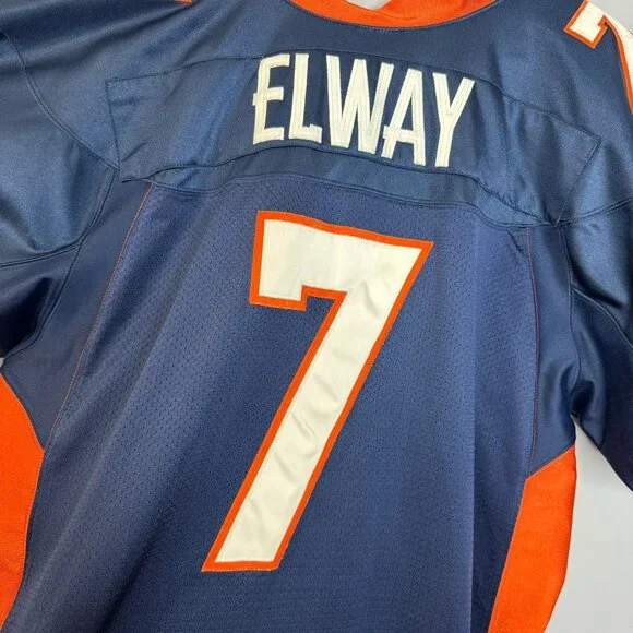Nike NFL Pro Line Denver Broncos John Elway # 7 Pro Cut Authentic Jersey 52 - Picture 7 of 10